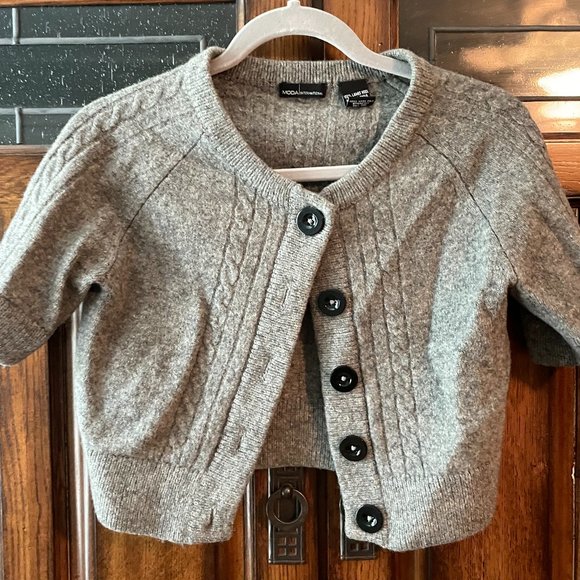 Small Moda International grey cropped sweater - Picture 1 of 2
